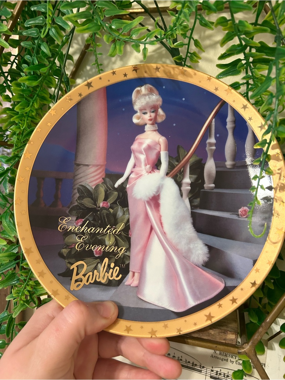 Barbie Enchanted Evening Collectible Tin - Gold, Pink, Black